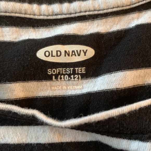 Old Navy Softest Tee youth Large Black/White - Picture 2 of 5